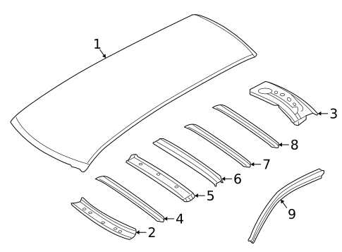 Roof & Components for 2024 INFINITI QX50 #0