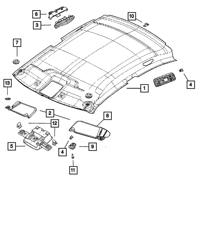68237680AA - Interior Trim: Headliner for MOPAR Image