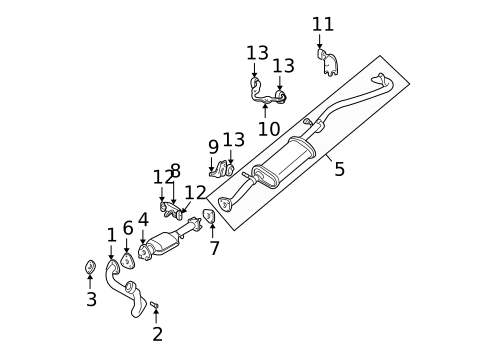 Exhaust Components for 1996 Chevrolet S10 #0