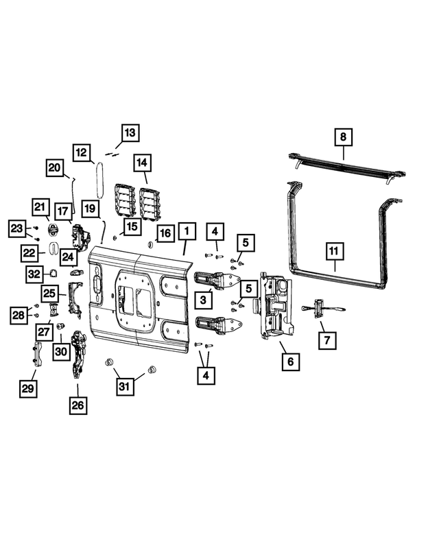 68309837AA - Body Sheet Metal Except Doors: Door Handle Outside Gasket for Mopar Image image