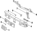 14045318 - Body: Center Support Support Bracket for Buick: Century | Chevrolet: Celebrity | Oldsmobile: Cutlass Ciera, Cutlass Cruiser Image