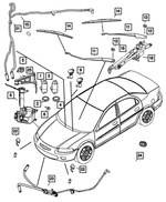 68028585AA - Wiper/Lock Cylinder and Keys: Washer Reservoir Grommet for Mopar Image