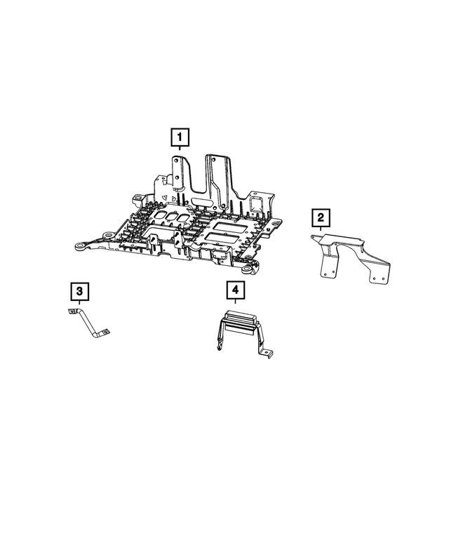 68620293AA - Electrical: Battery Bracket for Mopar Image