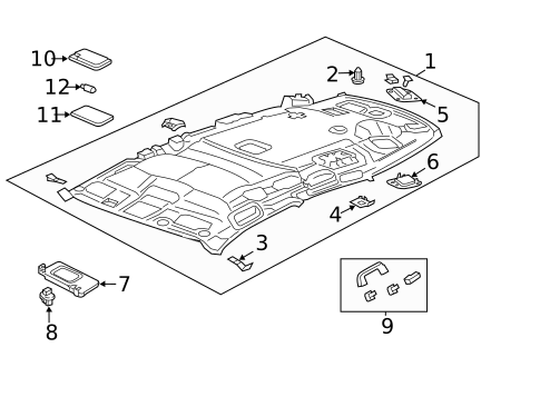 Interior Trim - Roof for 2016 Honda CR-V #0