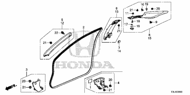 Pillar Garnish for 2016 Honda Accord #0