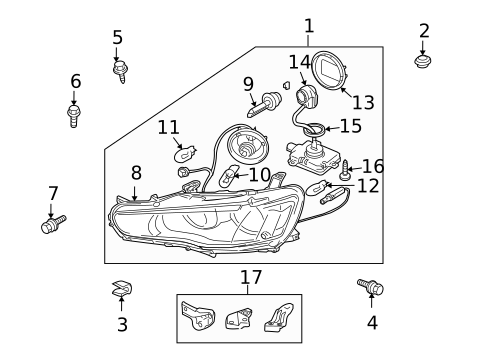 Bulbs - Chassis for 2009 Mitsubishi Lancer #2