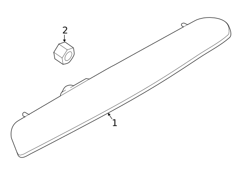 High Mounted Stop Lamp for 2015 Nissan Rogue Select #0