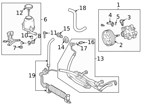 Power Steering Pump & Cooler Lines for 2009 Toyota Land Cruiser #0