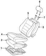 7162012280 - Body: Seat Frame for Toyota: Corolla Image
