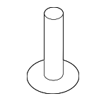 C2S9354 - Body: Fender Liner Retainer for Jaguar: E-Pace, Super V8, Vanden Plas, X-Type, XE, XF, XFR, XFR-S, XJ8, XJR, XK, XK8, XKR Image