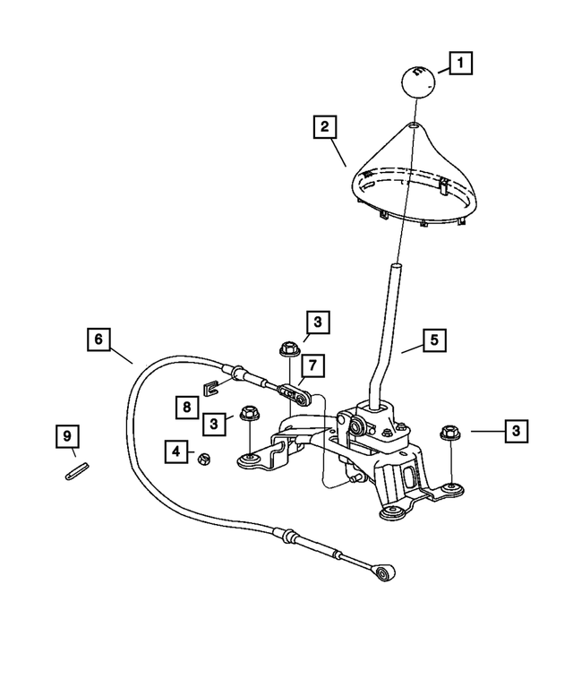 « 1BX45DKAAB –  : Sélection De Rapport Bouton pour Mopar Image »