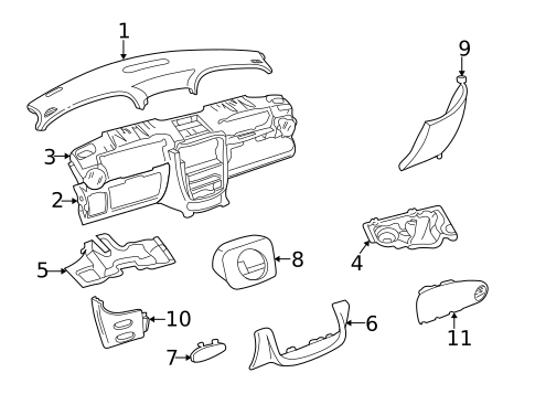 Instrument Panel for 2002 Chrysler PT Cruiser #0