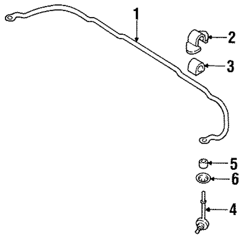 Stabilizer Bar & Components for 1999 Nissan Maxima #0