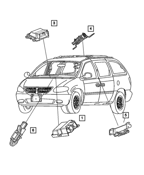 Air Bag System for 2004 Dodge Caravan #1