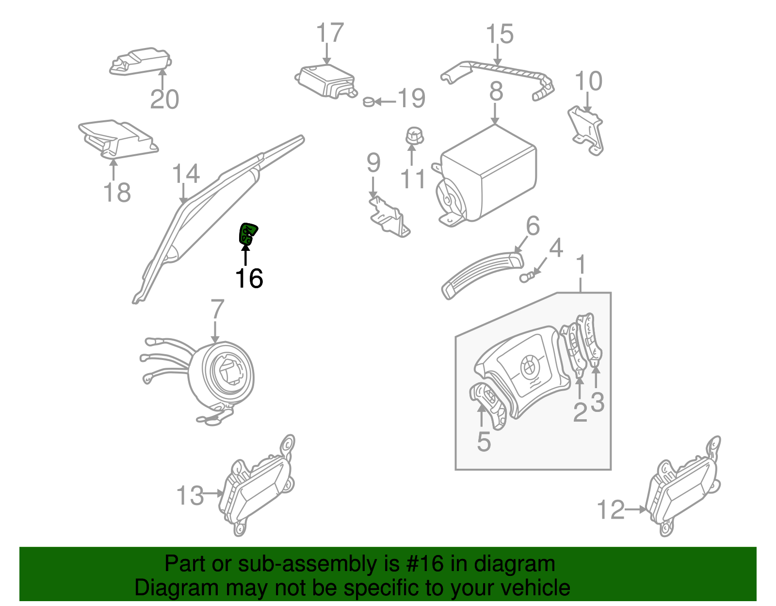 Head Air Bag Bracket - BMW (72-12-8-234-841)