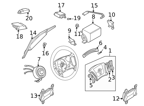 Air Bag Components for 1997 BMW 740iL #0