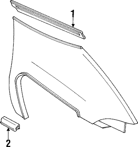 Exterior Trim - Fender for 1990 Oldsmobile Silhouette #0