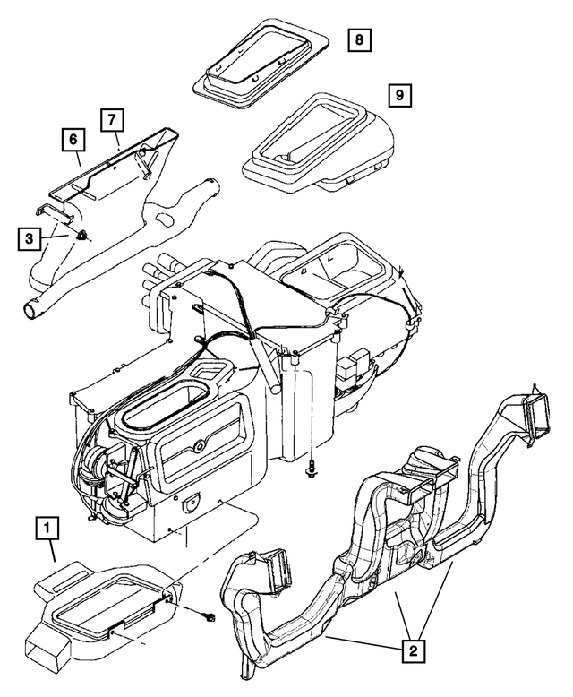 55037596AC - Air Conditioning &amp; Heater: A/c Outlet Duct for Mopar Image