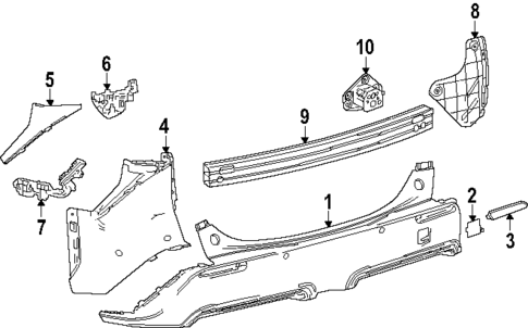 Bumper & Components - Rear for 2024 Subaru Solterra #0