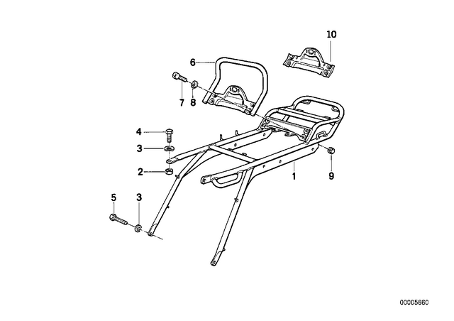 46511457477 - : Rear Frame Black for BMW-Motorrad Image