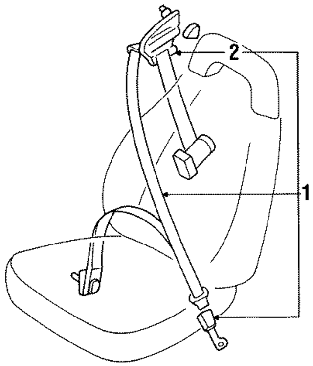 64600PA300MD - : Belt &amp; Retractor for Subaru Image