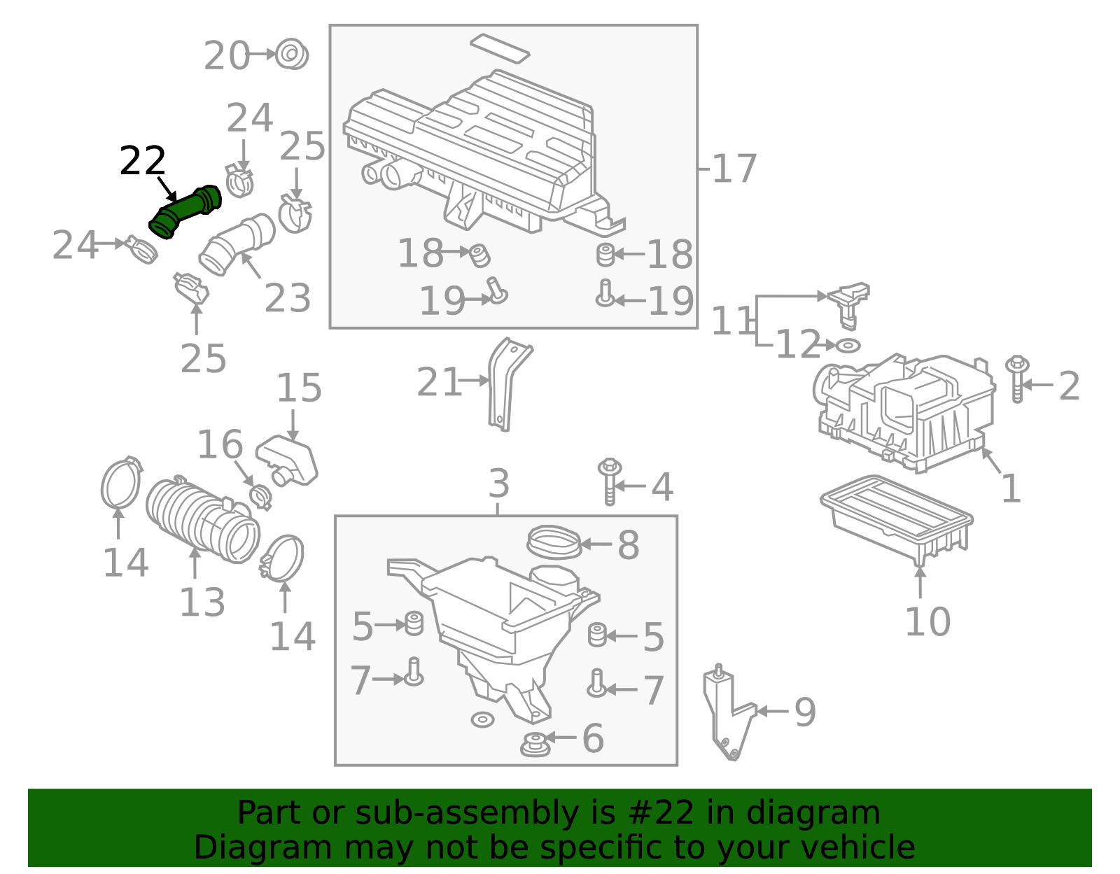 2017-2022 Honda CR-V Engine Air Intake Hose 17235-5PA-A00 | OEM Parts ...