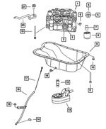 68745338AA - 2.4L Gas; Engine: Hex Flange Head Locking Bolt And Washer for Chrysler: 200, Sebring | Dodge: Avenger, Caliber, Journey | Jeep: Compass, Patriot Image