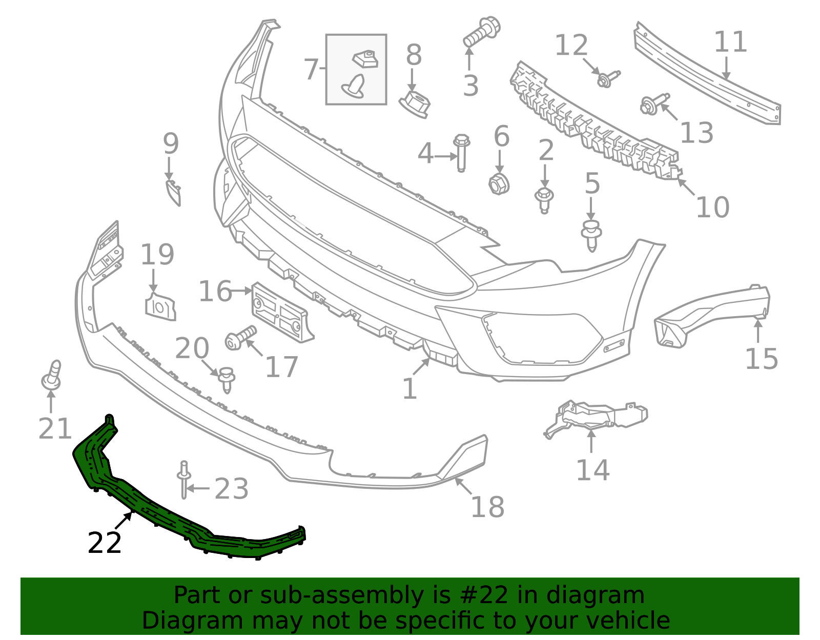 mr3z17626aa - Ford 2021 Mustang Mach 1 Front Lower Splitter
