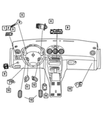 56045564AA - Steering: Remote Radio Switch, Right for Chrysler: 300M, Concorde | Dodge: Dakota, Durango, Intrepid Image