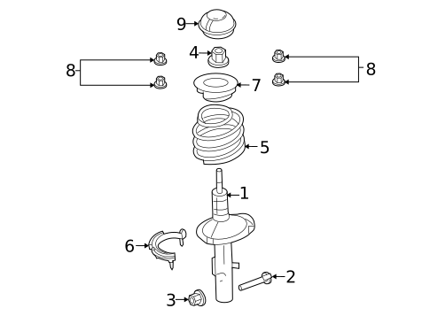 Struts & Components for 2010 Ford Taurus #0