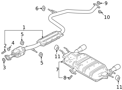 Exhaust Components for 2020 Mazda CX-30 #1