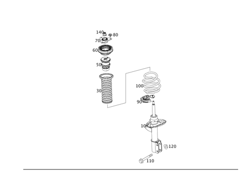 Spring Strut and Spring Strut Mounting Front for 2009 Smart Fortwo #0