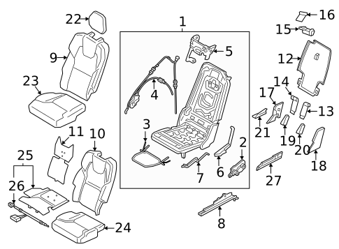 Rear Seat Components for 2019 Volvo XC90 #3