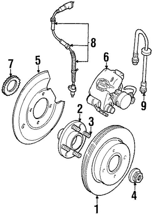 Rear Brakes for 1998 Mercury Mystique #0