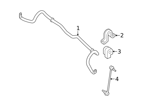 Stabilizer Bar & Components for 2014 Nissan Rogue Select #1