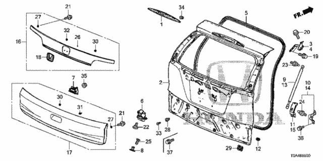 Tailgate for 2016 Honda CR-V #0
