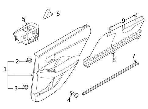 Interior Trim - Rear Door for 2025 Hyundai Sonata #0