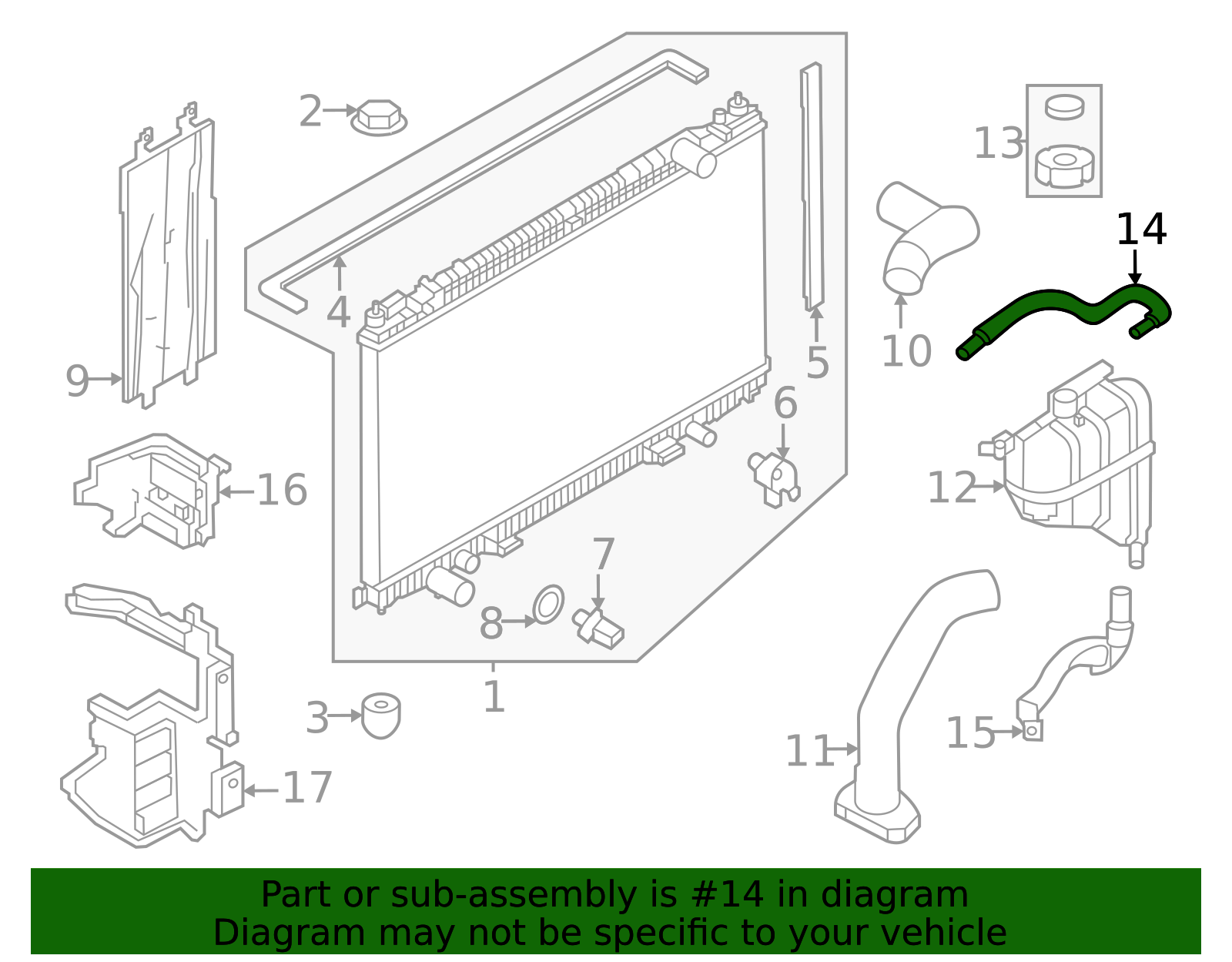 2023-2025 Nissan Z Engine Coolant Overflow Hose 21741-5CF0A | OEM Parts ...