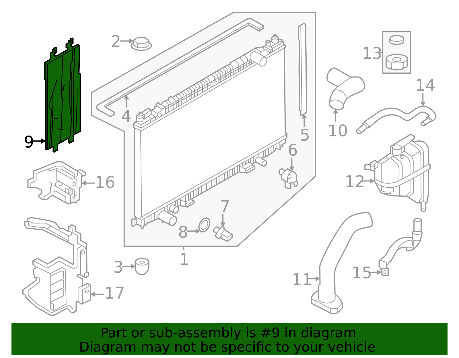 21496-6GP0A - Radiator Seal 2023-2025 Nissan Z | Official Nissan Parts ...