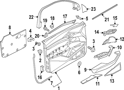 Interior Trim - Front Door for 2024 Audi Q8 e-tron #0