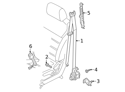 Front Seat Belts for 2023 Kia Telluride #0