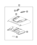 82214418 - Mopar Accessories - Component Parts: Vehicle Hood Kit for Mopar Image