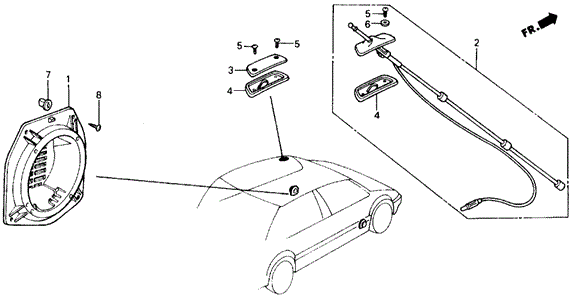 Speaker Seal Bracket for 1990 Honda Civic #0