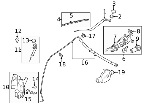 Wiper & Washer Components for 2014 INFINITI Q70 #1