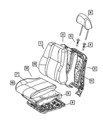 1GK631D5AA - Interior Trim: Front Seat Back Cover, Left for Mopar Image