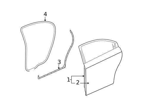 Door & Components for 2008 Chevrolet Malibu #3
