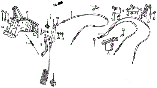 Accelerator Pedal (DX) for 1984 Honda Prelude #0