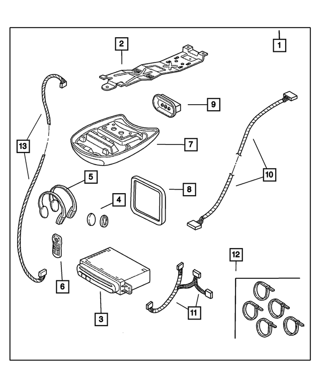 82206271 - Mopar Accessories - Component Parts: Monitor With Dvd Media System for Mopar Image