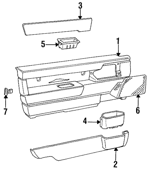Interior Trim - Front Door for 1997 Volvo 850 #0