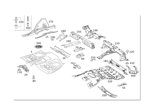 Rear End Floor for 2010 Mercedes-Benz GL550 #0